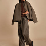 pantalone in flanella con elastico PINOT MINK MELANGE sofie d'hoore 