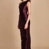 maxidress in taffetà KIRA AMETHYST solace 