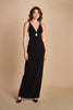 maxidress con spalline sottili incrociate