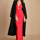 maxidress con spalline sottili incrociate MILLY RED solace 