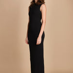 maxidress con scollo a barca e schiena nuda IMOGEN BLACK solace 