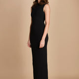 maxidress con scollo a barca e schiena nuda IMOGEN BLACK solace 