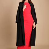 maxidress con scollo a barca e schiena nuda IMOGEN RED solace 