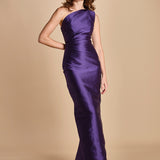 maxidress in taffetà KIRA RAISIN solace 