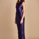 maxidress in taffetà KIRA RAISIN solace 