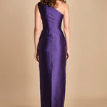 maxidress in taffetà KIRA RAISIN solace 