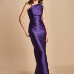 maxidress in taffetà KIRA RAISIN solace 
