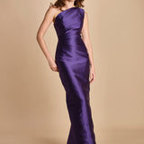 maxidress in taffetà KIRA RAISIN solace 