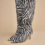 stivale alto zebrato PETRA CALF F870ZBR ZBR studio AMELIA 