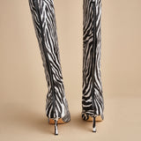 stivale alto zebrato PETRA CALF F870ZBR ZBR studio AMELIA 