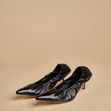 pump arricciata t.50 RHODES 50  F883CRN BLK studio AMELIA 