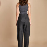 pantalone in tela con 2 pinces ACUNA SNW SLATE MELANGE studio nicholson 