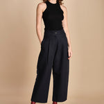 pantalone in cotone double FELLINI SNW DARKEST NAVY studio nicholson 