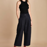 pantalone in cotone double FELLINI SNW DARKEST NAVY studio nicholson 