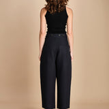 pantalone in cotone double FELLINI SNW DARKEST NAVY studio nicholson 