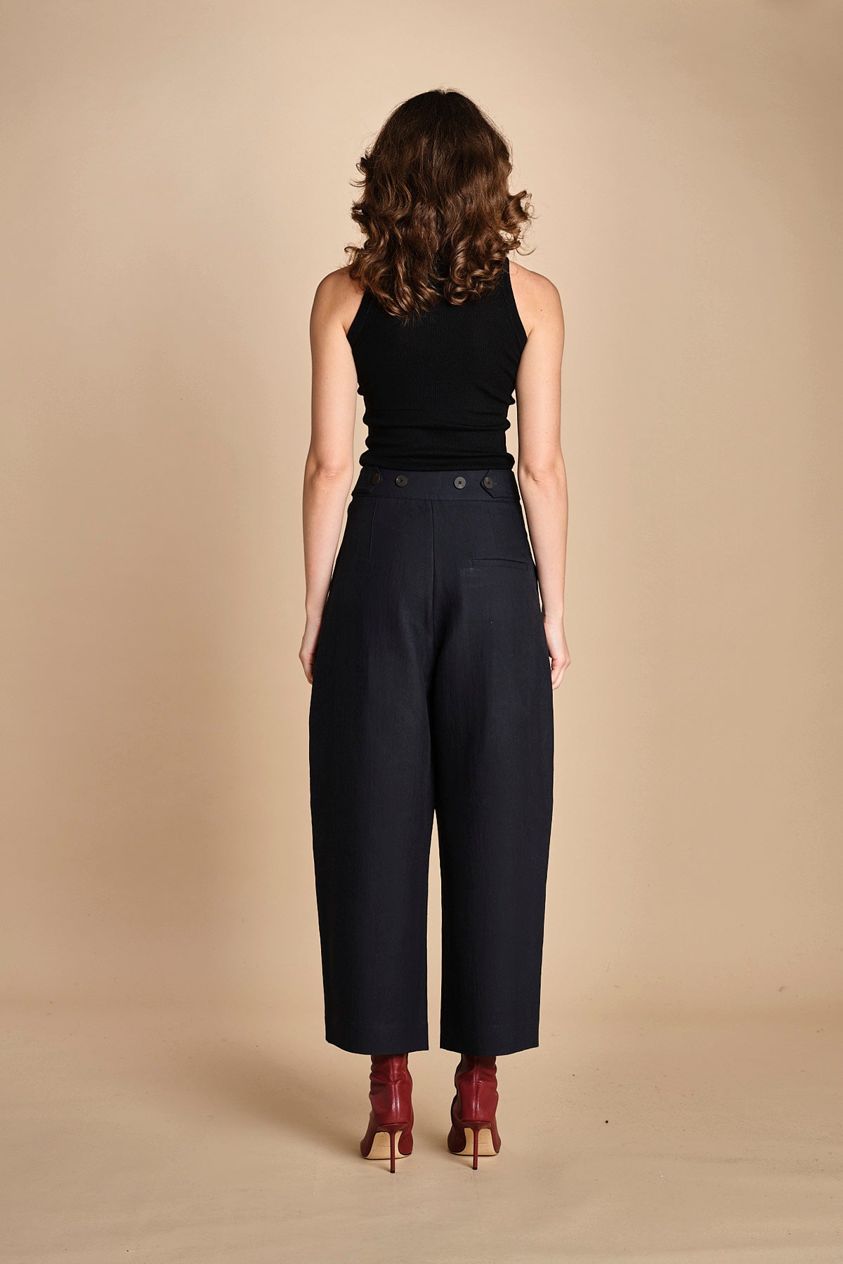 pantalone in cotone double FELLINI SNW DARKEST NAVY studio nicholson 