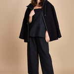 pantalone in cotone double FELLINI SNW DARKEST NAVY studio nicholson 
