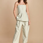 pantalone in cotone double FELLINI SNW SNW634 BIANCO studio nicholson 