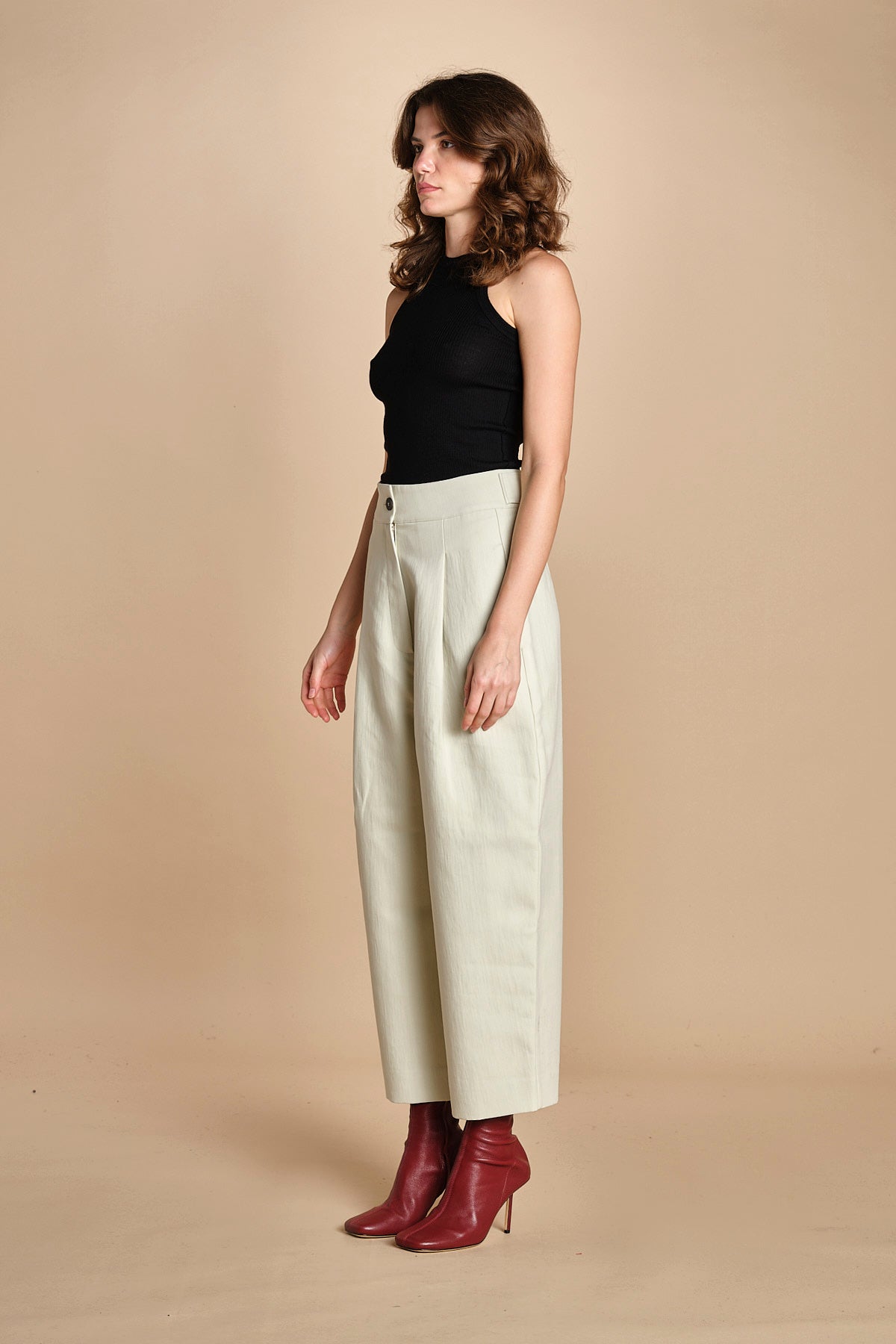pantalone in cotone double FELLINI SNW SNW634 BIANCO studio nicholson 