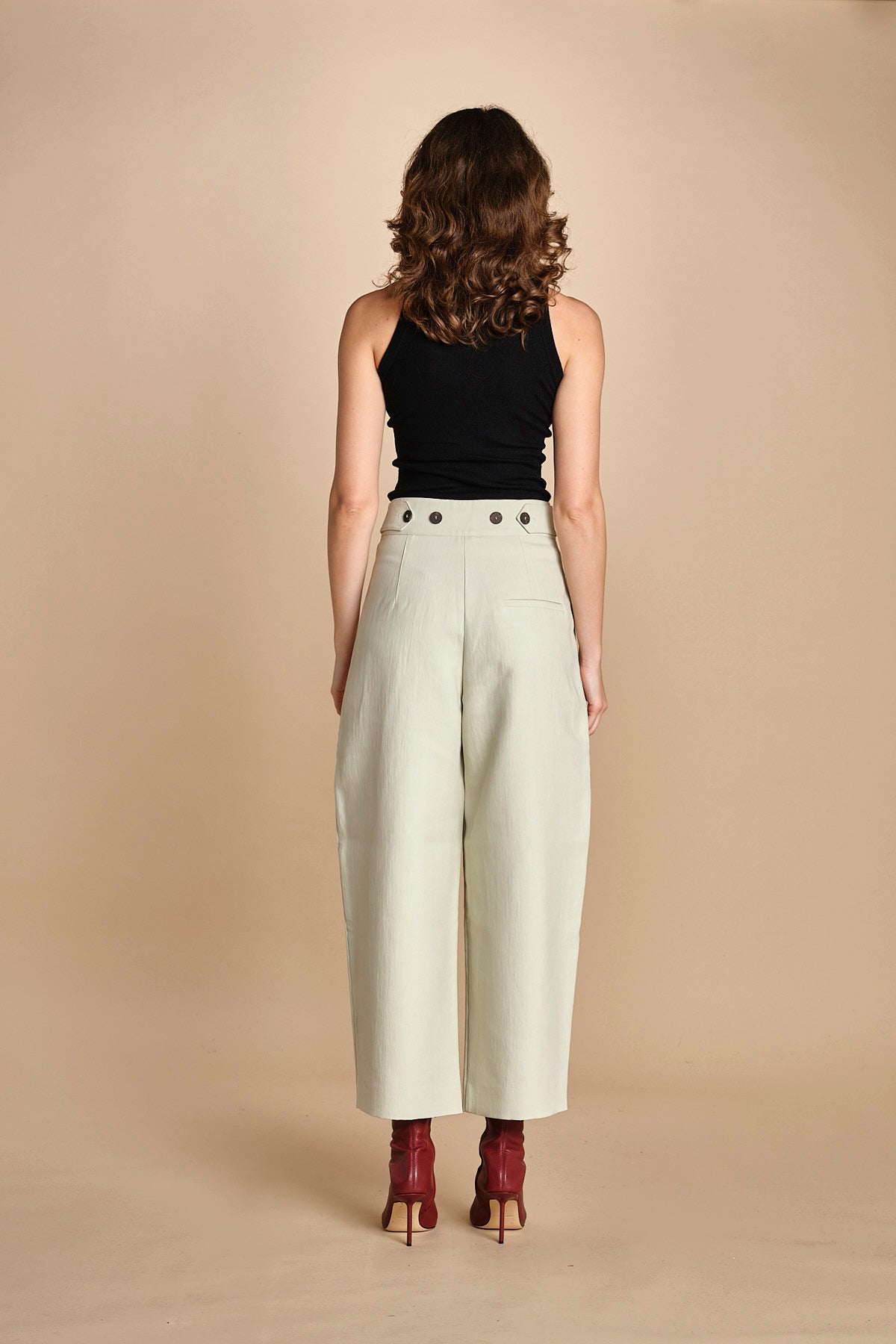 pantalone in cotone double FELLINI SNW SNW634 BIANCO studio nicholson 