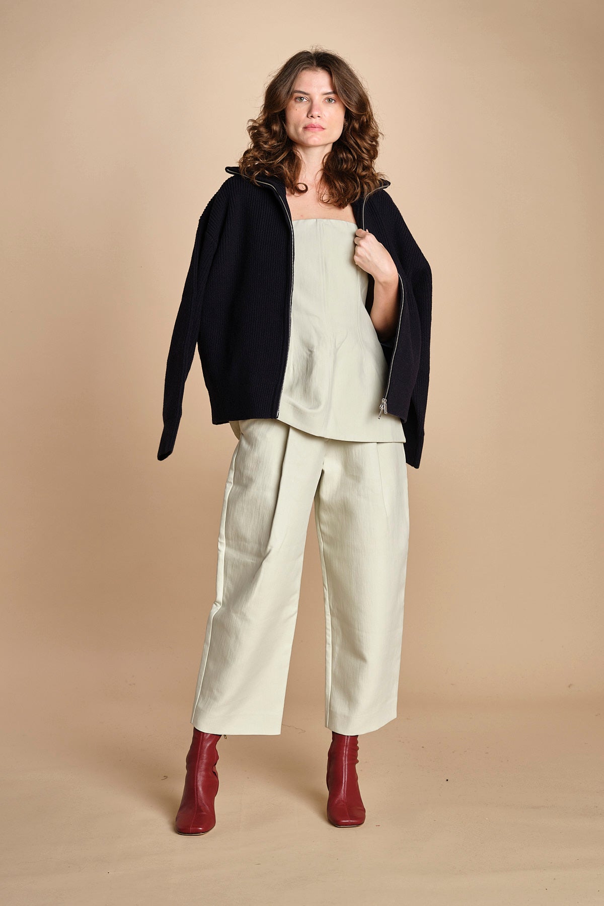 pantalone in cotone double FELLINI SNW SNW634 BIANCO studio nicholson 