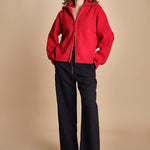 maglia a coste con la zip SANDOS CRIMSON studio nicholson 