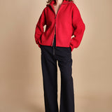 maglia a coste con la zip SANDOS CRIMSON studio nicholson 