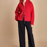 maglia a coste con la zip SANDOS CRIMSON studio nicholson 
