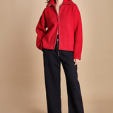 maglia a coste con la zip SANDOS CRIMSON studio nicholson 
