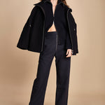 maglia a coste con la zip SANDOS DARKEST NAVY studio nicholson 