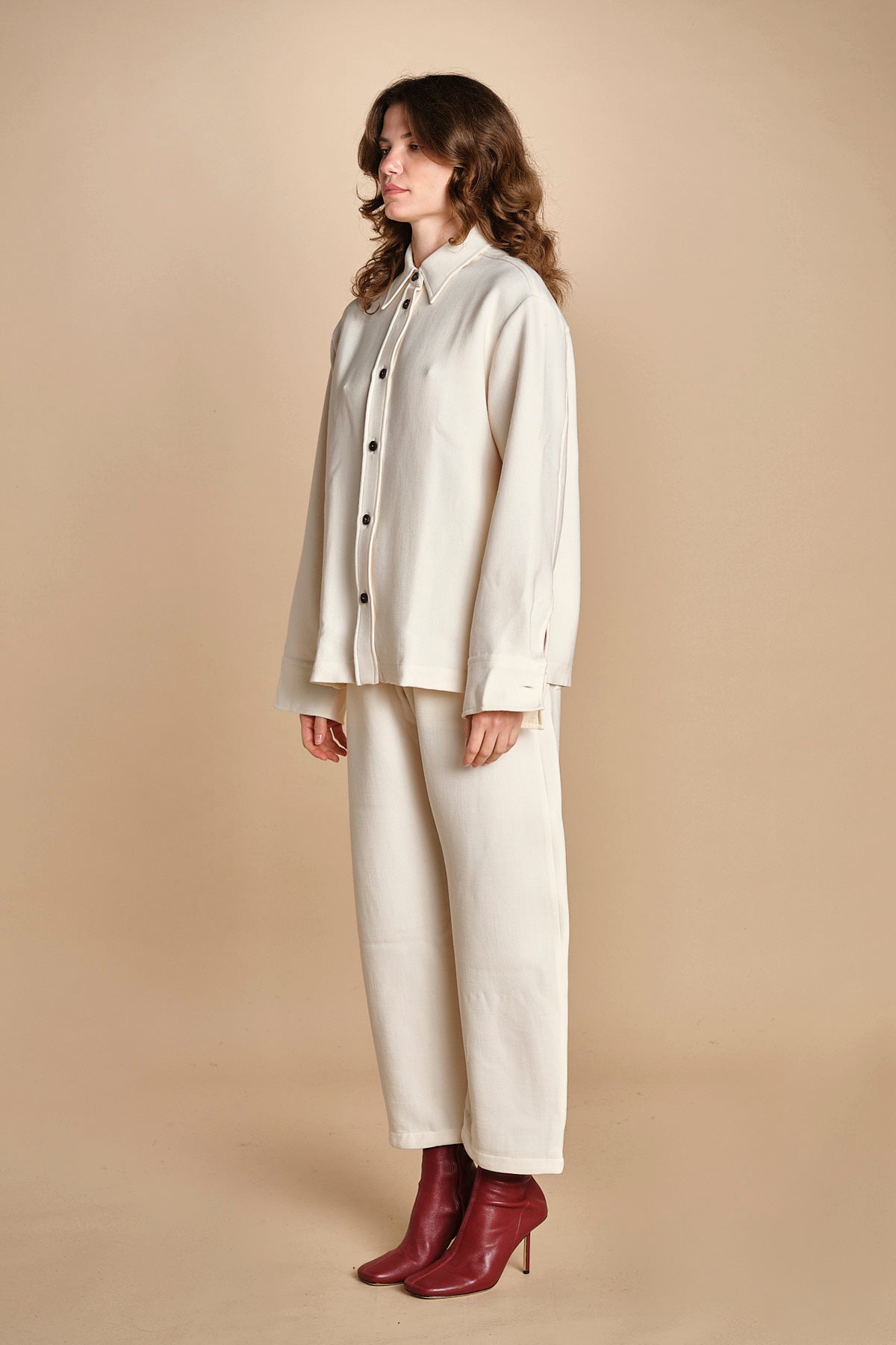 camicia double SANTINI SNW CHALK studio nicholson 