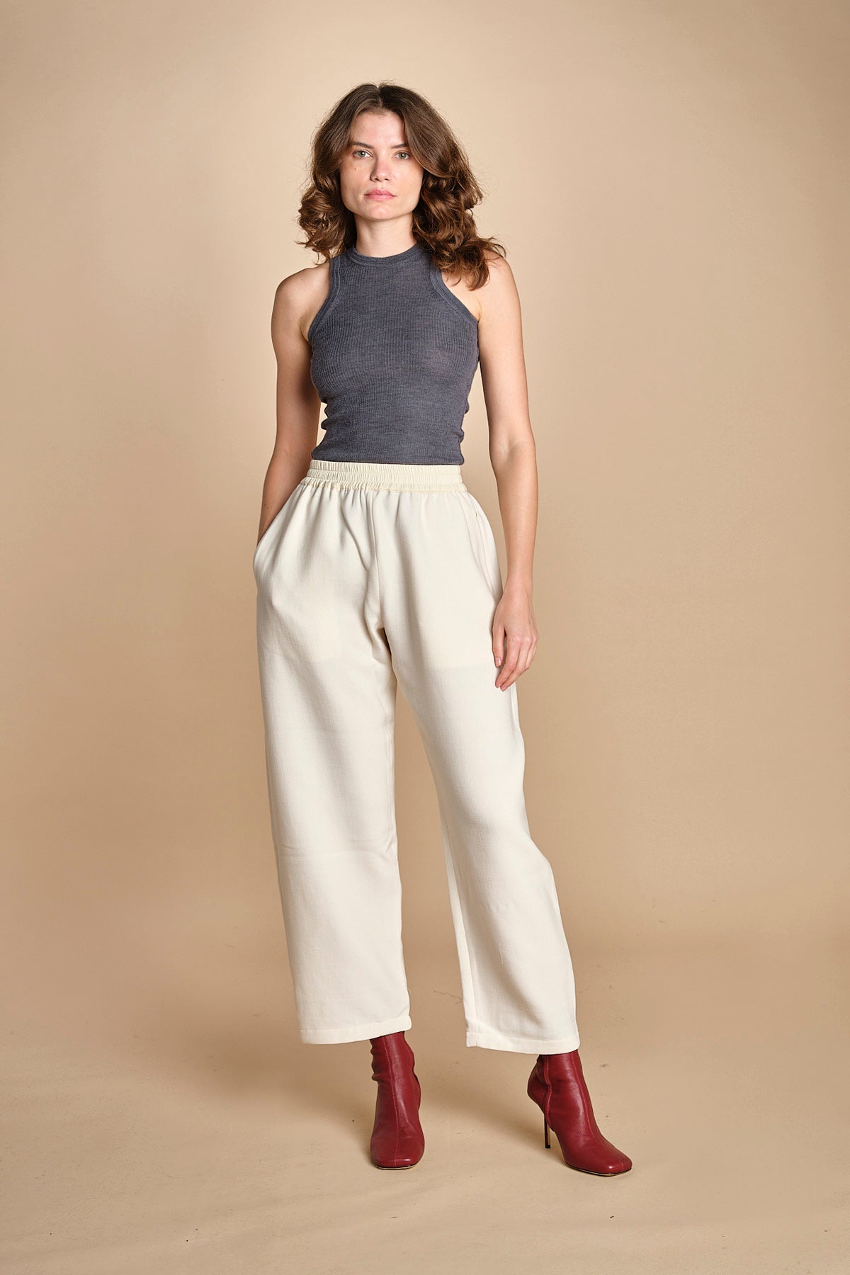 pantalone double THALO SNW CHALK studio nicholson 