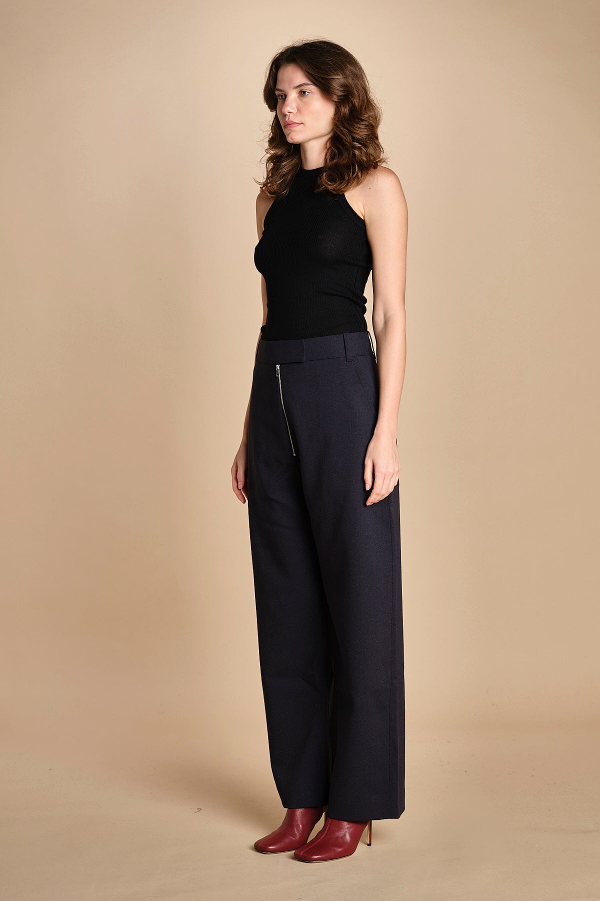 pantalone con zip TROUVI SNW DARKEST NAVY studio nicholson 