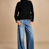 maglia dolcevita over SAMANTHA NERO CAMMELLO tenne' 