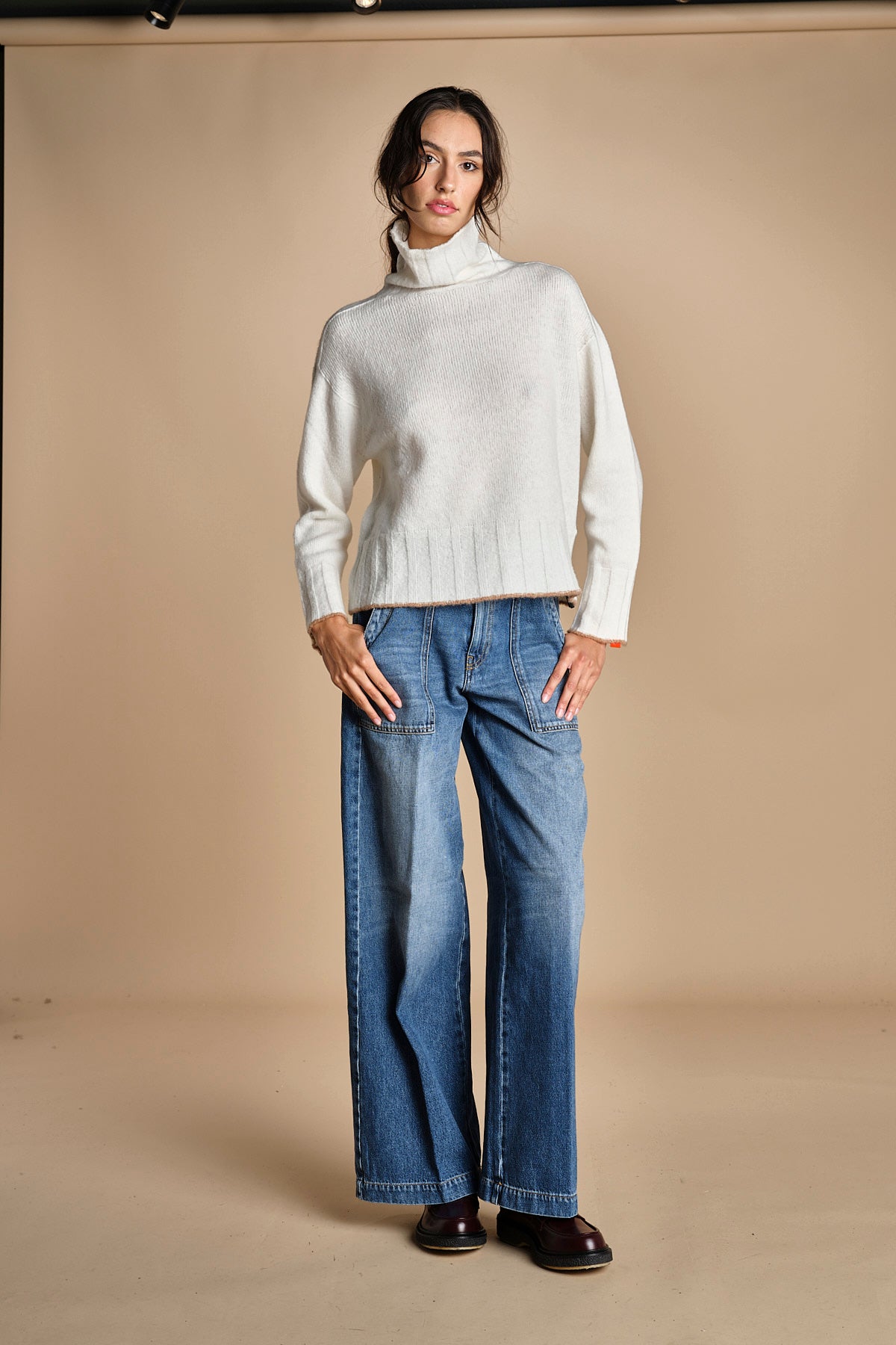 maglia dolcevita over SAMANTHA PANNA CAMMELLO tenne' 