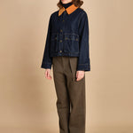 giubbino in denim. J423B912 MIDNIGHT RINSE MIDRI the GREAT 