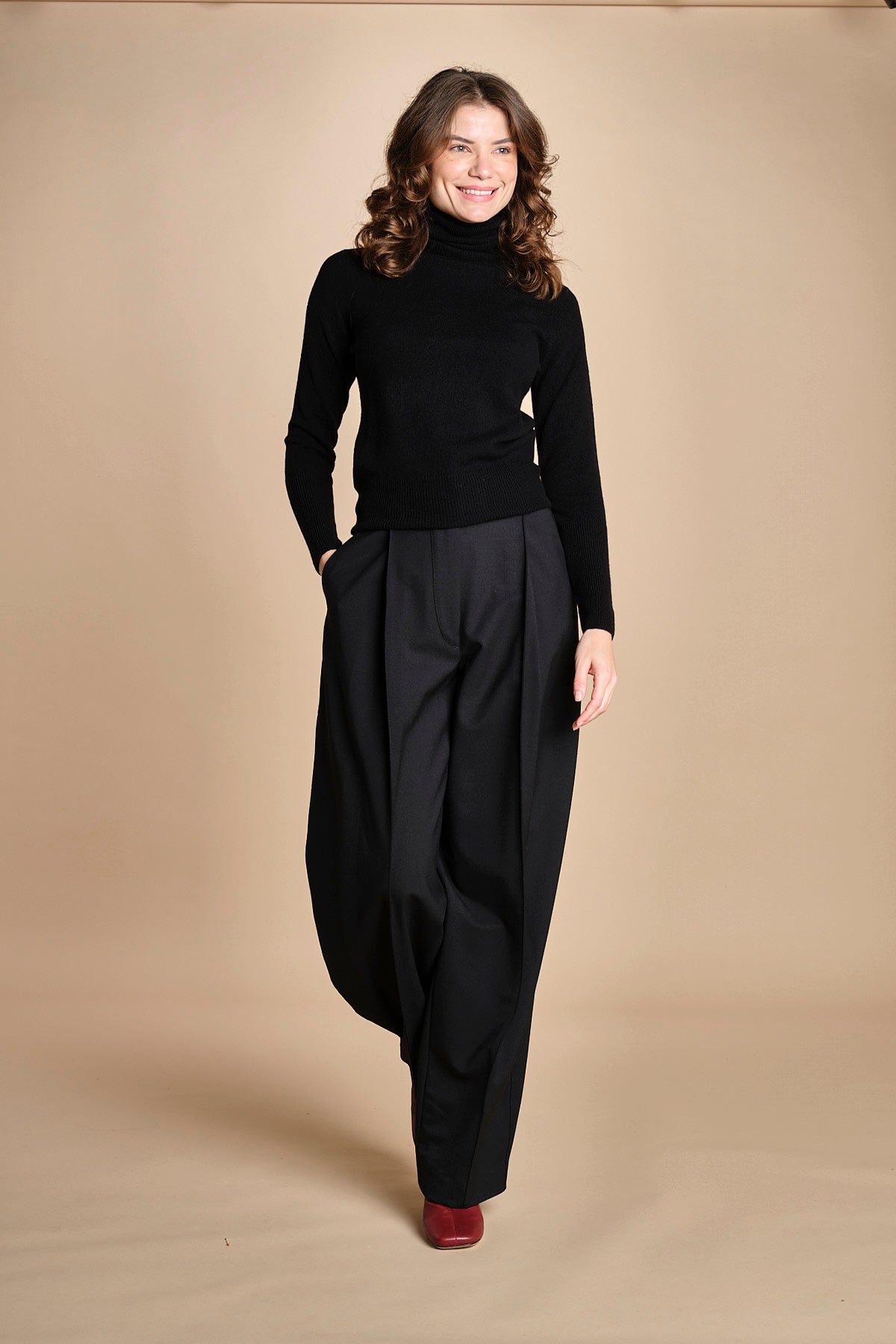 pantalone largo stretto sul fondo CARA TLW03116W0206ABTPB BLACK T0002 the latest 
