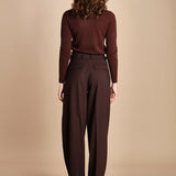 pantalone largo stretto sul fondo CARA TLW03116W0206ABTPB BROWN T0215 the latest 
