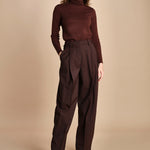 pantalone largo stretto sul fondo CARA TLW03116W0206ABTPB BROWN T0215 the latest 