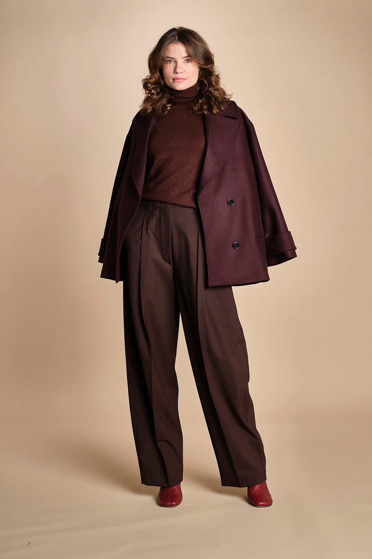 pantalone largo stretto sul fondo CARA TLW03116W0206ABTPB BROWN T0215 the latest 