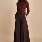 pantalone palazzo ALMA TLWC3101W0206ABTPB BROWN T0215 the latest 
