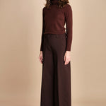 pantalone palazzo ALMA TLWC3101W0206ABTPB BROWN T0215 the latest 