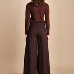 pantalone palazzo ALMA TLWC3101W0206ABTPB BROWN T0215 the latest 