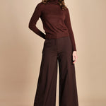 pantalone palazzo ALMA TLWC3101W0206ABTPB BROWN T0215 the latest 