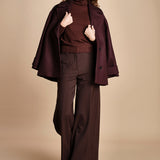 pantalone palazzo ALMA TLWC3101W0206ABTPB BROWN T0215 the latest 