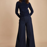 pantalone palazzo ALMA TLWC3101W0206ABTPB NIGHT BLUE T0457 the latest 
