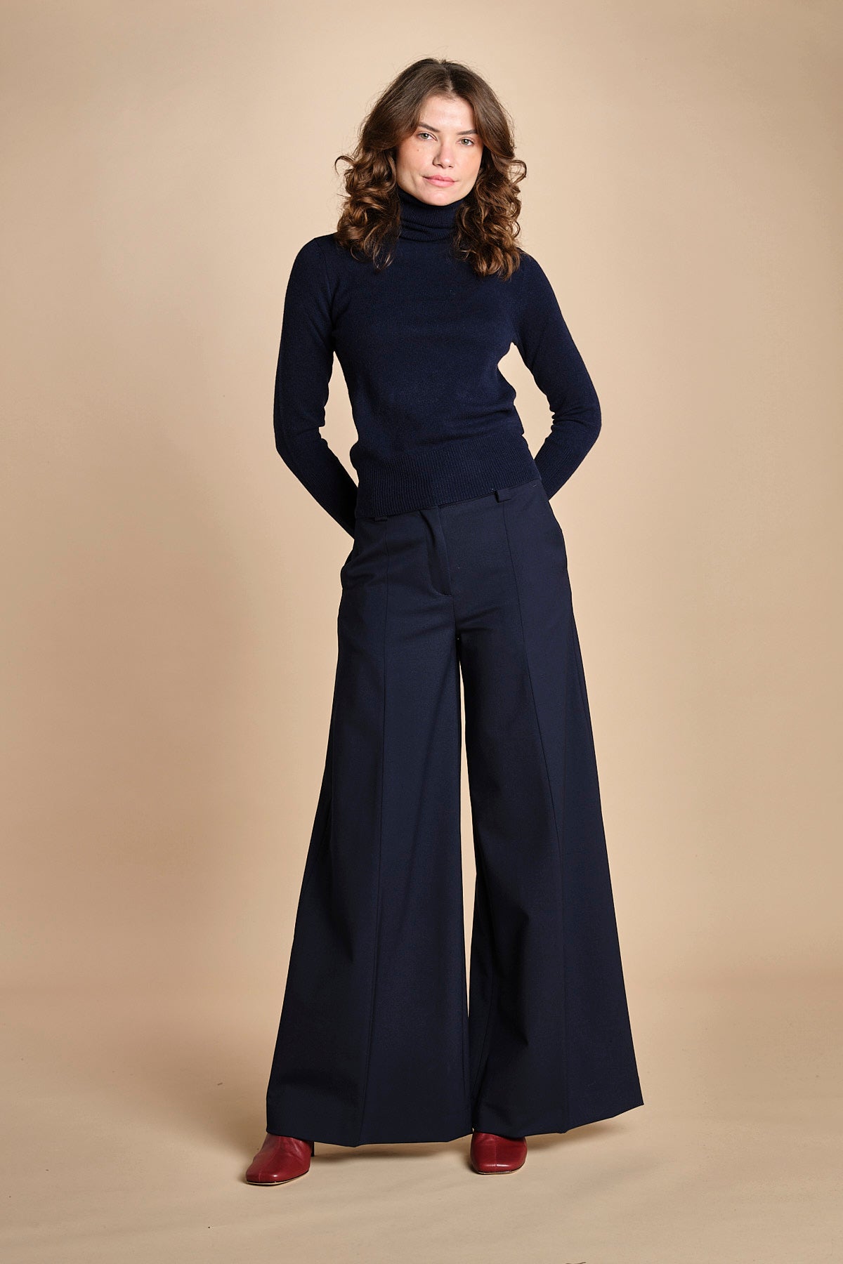 pantalone palazzo ALMA TLWC3101W0206ABTPB NIGHT BLUE T0457 the latest 