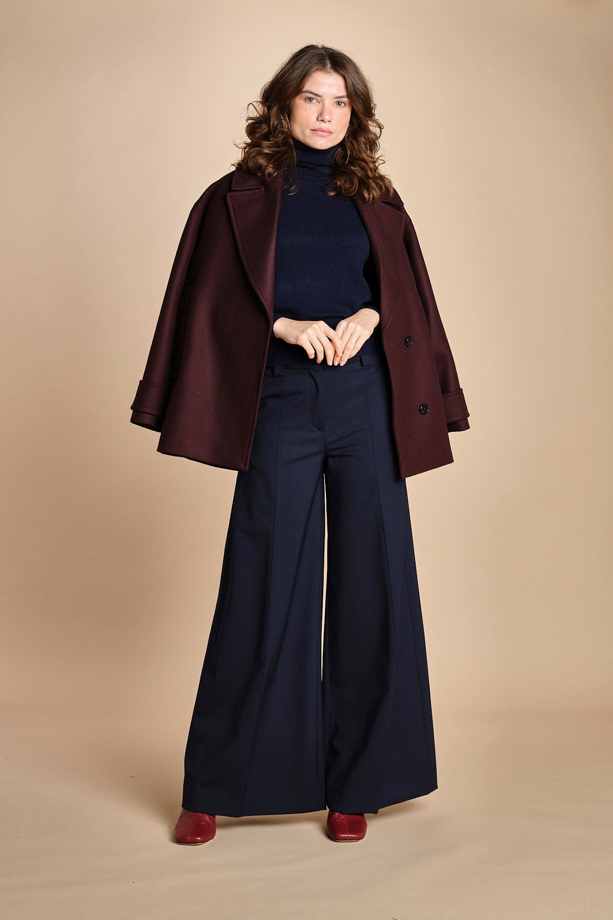 pantalone palazzo ALMA TLWC3101W0206ABTPB NIGHT BLUE T0457 the latest 