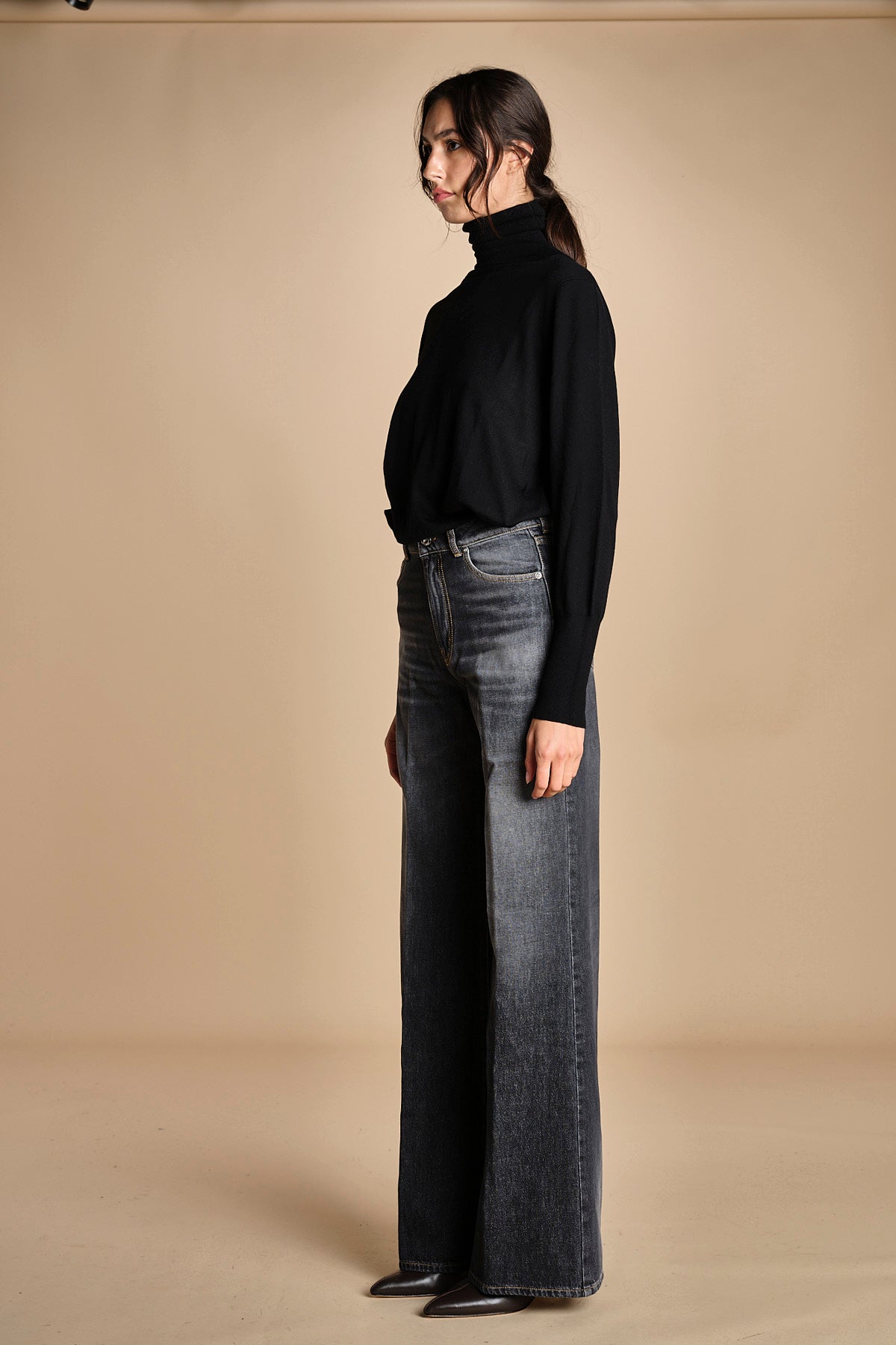 denim lungo diritto CLARA OPENBLACK true avenue 