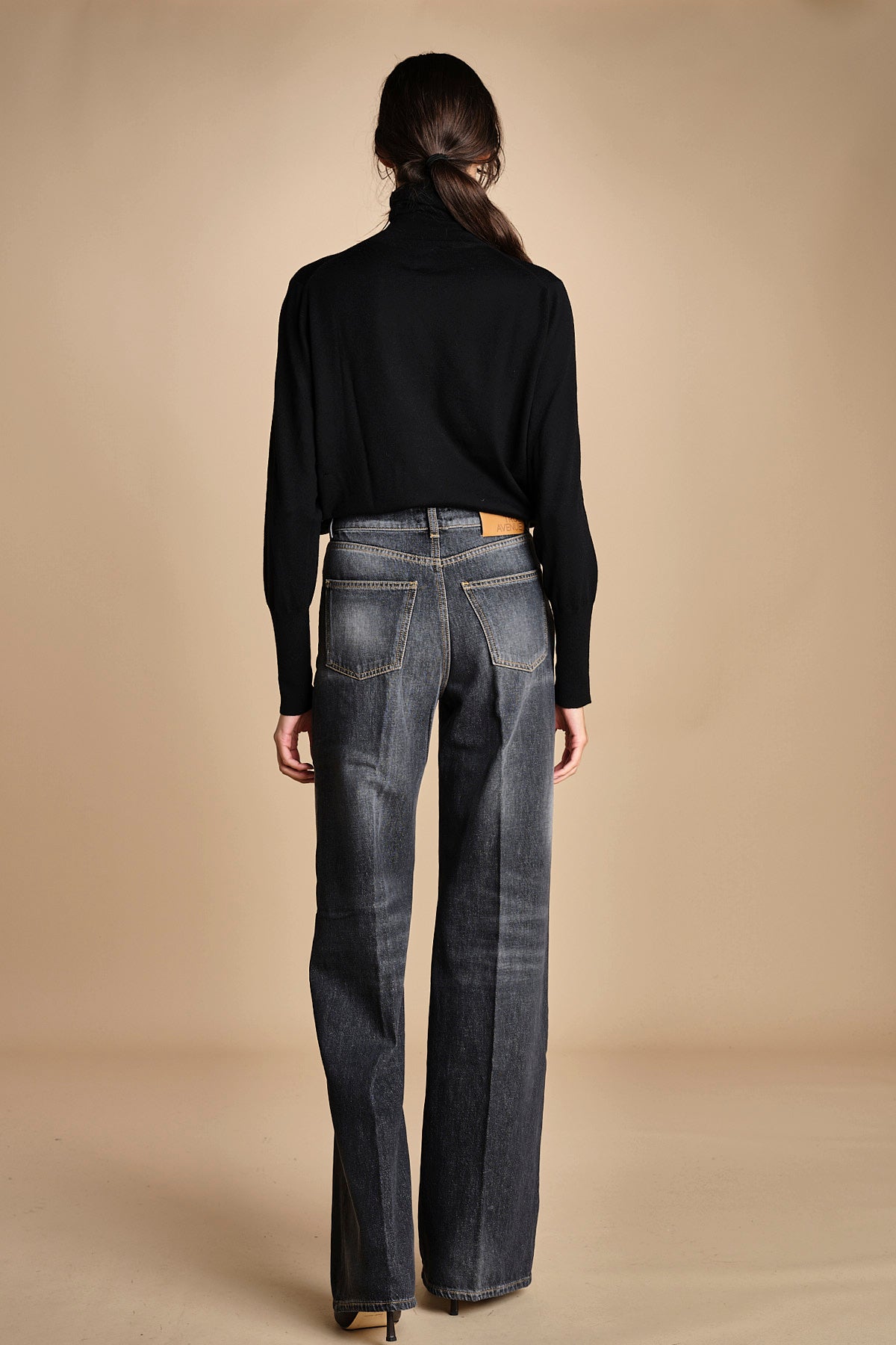 denim lungo diritto CLARA OPENBLACK true avenue 